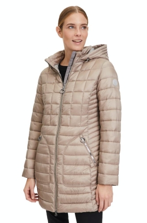 Betty Barclay női kabát, steppelt, kapucnis, 7/8-os