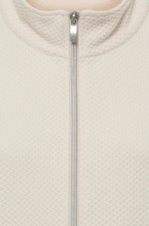 Olsen női kardigán, cipzáros, állógalléros, ujján szaténcsík