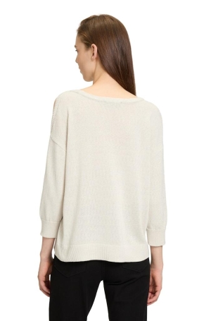 Betty Barclay női pulóver, lurexes, 3/4-es ujjú, nyitott vállú