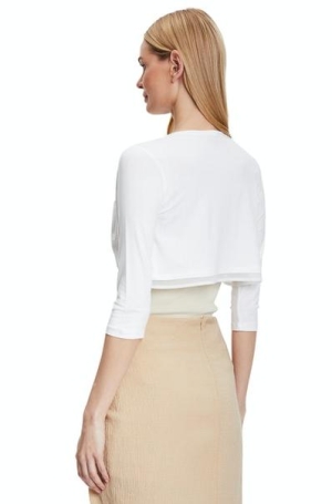 Vera Mont női boleró pamut,tüll szegéllyel