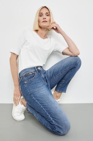 Gerry Weber női nadrág, farmer, cipzáros szárú, roncsolt