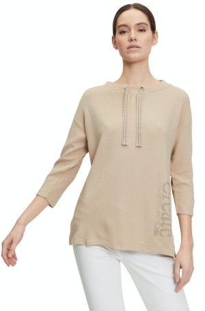 Betty Barclay női felső, csónaknyakú, bordás, 3/4-es ujjú