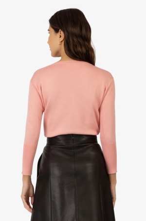 Apart női pulóver, 3/4-es ujjú, kereknyakú