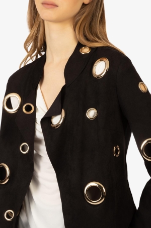 Apart női kabátka, ringlivel díszített, velúr