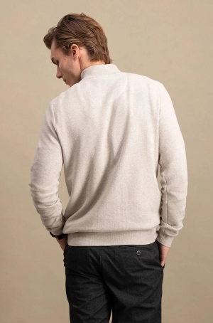 Fynch férfi pulóver kötött,nyakán cipzáros