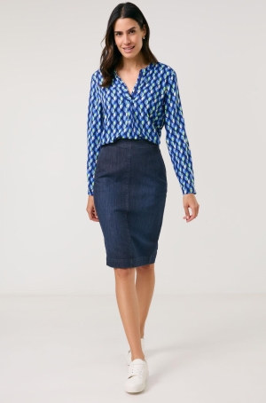 Gerry Weber női szoknya farmer,egyenes,svédzsebes,elasztikus