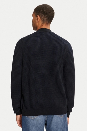 Pierre Cardin férfi kardigán, cipzáros, állógalléros