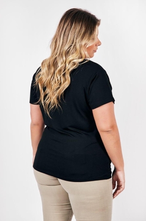 Bagoraz női felső, rövidujjú, fonott nyakú