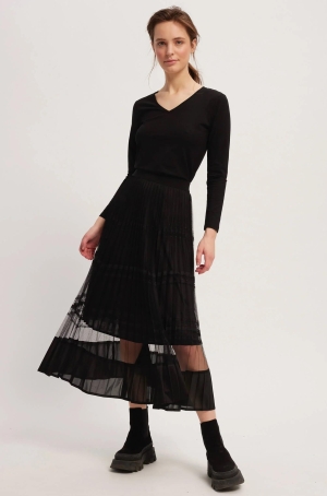 Leo & Ugo női szoknya, selyemaljú, tüll-plisszé