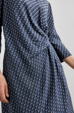 Gerry Weber női ruha, kereknyakú, 3/4-es ujjú, elöl húzott