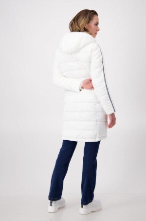 Monari női kabát, 7/8-os steppelt, kapucnis