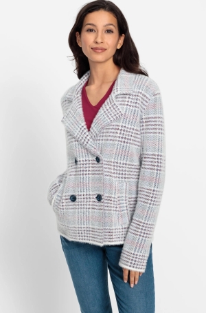 Olsen női kabátka, duplasoros, oldalzsebes