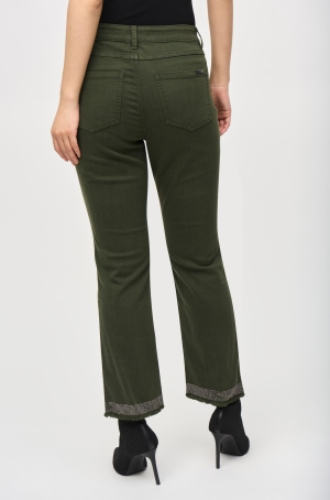 Joseph Ribkoff női nadrág, 5 zsebes, szárán köves-rojtos