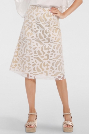 Apart női szoknya bőrrátétes,tüll