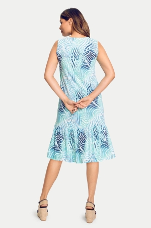 Olsen női ruha, ujjatlan, alján fodros