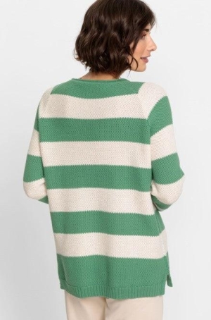 Olsen női pulóver hosszúujjú,kereknyakú,rizskötésű