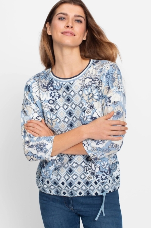 Olsen női felső 3/4-es ujjú,alján húzott