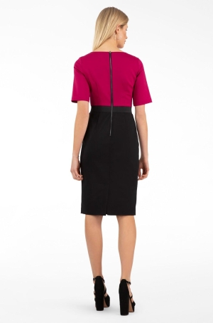 Apart női ruha r.ujjú,szatén öves