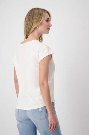 Monari női felső kereknyakú,japánujjú,eleje szatén