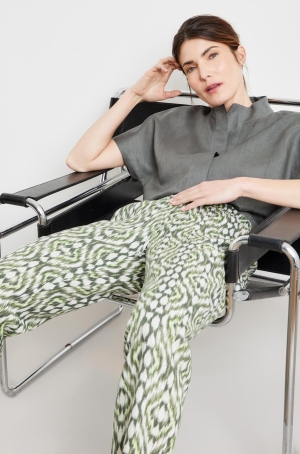 Gerry Weber női nadrág len, bő,gumisderekú,