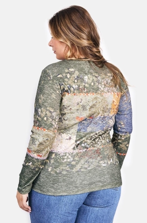 Bagoraz női felső, kereknyakú, hosszúujjú