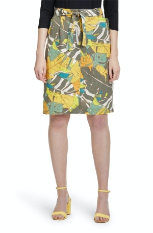 Betty Barclay női szoknya, len, öves,