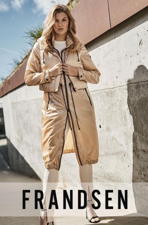 Frandsen női kabát, esőkabát, hosszú, kapucnis