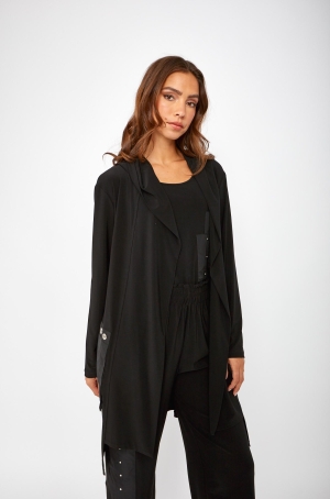 Frank Lyman női kabátka, kapucnis, hosszított, taft zseb