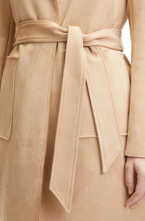 Betty Barclay női kabát, velúr, öves, rátett zsebes