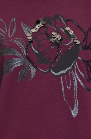 Betty Barclay női felső, 3/4-es ujjú, kereknyakú, elöl flitteres