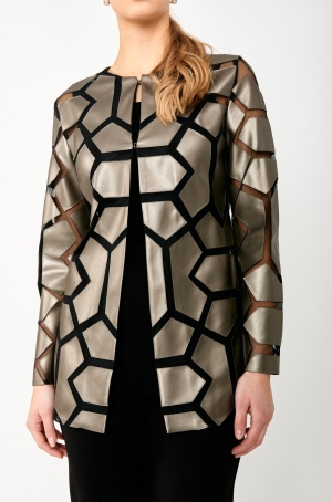 Joseph Ribkoff női kabátka,hosszított,textílbőr-tüll