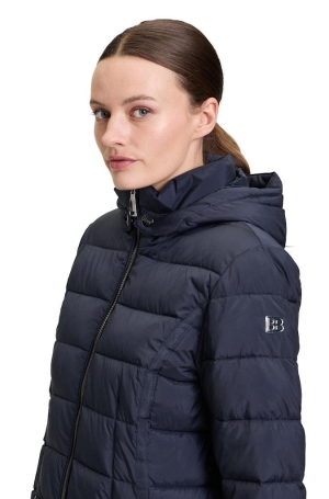 Betty Barclay női kabát, steppelt, kapucnis, cipzáros zseb