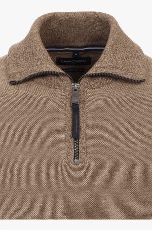 Casamoda férfi pulóver, cipzáros galléros