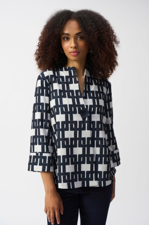 Joseph Ribkoff női kabátka, 3/4-es-hajtókás ujjú, gombos, gallér nélküli