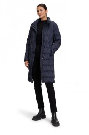 Betty Barclay női kabát, toll, káró-steppelt, állógalléros, megkötős