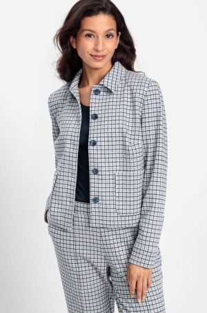 Olsen női kabátka, foltzsebes, rövid, gombos