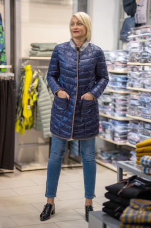 Rofa női kabát, steppelt, állógalléros