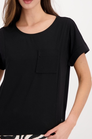 Monari női felső, kereknyakú, japánujjú, mellén zsebes