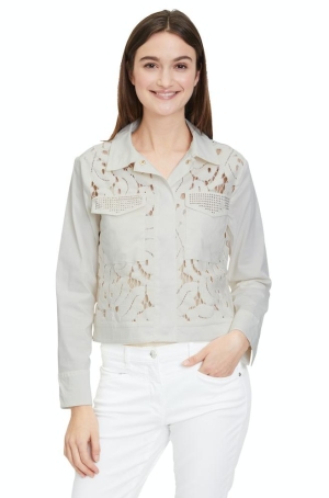 Betty Barclay női kabátka, riselt, zsebén strasszos, patentos